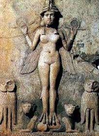 Lilith auf einem alten Relief