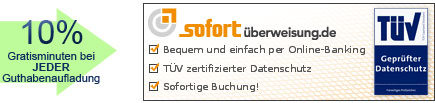 sofortueberweisung.de - 10 Prozent Gratisminuten