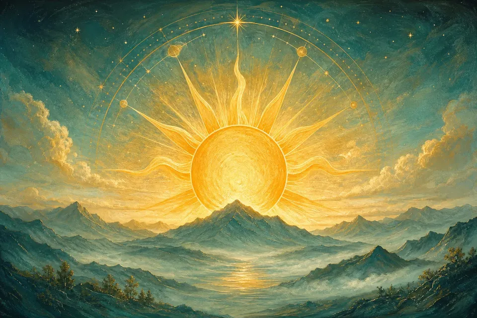 Goldene Sonne über einer morgendlichen Landschaft – Tageshoroskop
