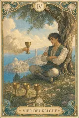 Tarotkarte Vier der Kelche
