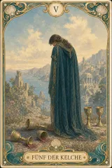 Tarotkarte Fünf der Kelche