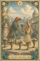Tarotkarte Sechs der Kelche