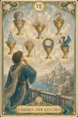 Tarotkarte Sieben der Kelche