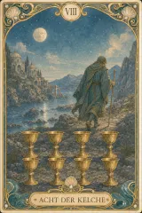 Tarotkarte Acht der Kelche