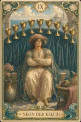 Tarotkarte Neun der Kelche
