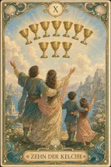 Tarotkarte Zehn der Kelche