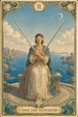 Tarotkarte Zwei der Schwerter