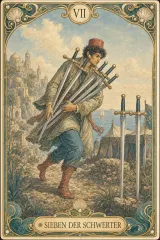 Tarotkarte Sieben der Schwerter