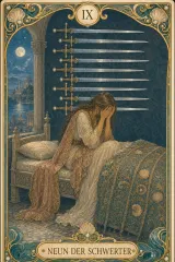 Tarotkarte Neun der Schwerter