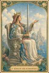 Tarotkarte Königin der Schwerter