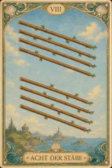 Tarotkarte Acht der Stäbe