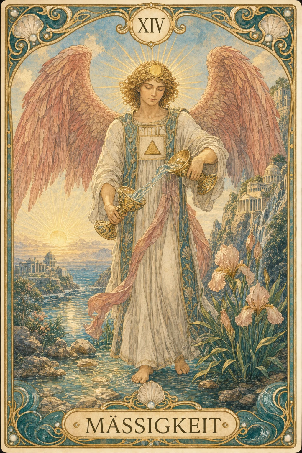 Astrolantis-Tarotkarte Mäßigkeit